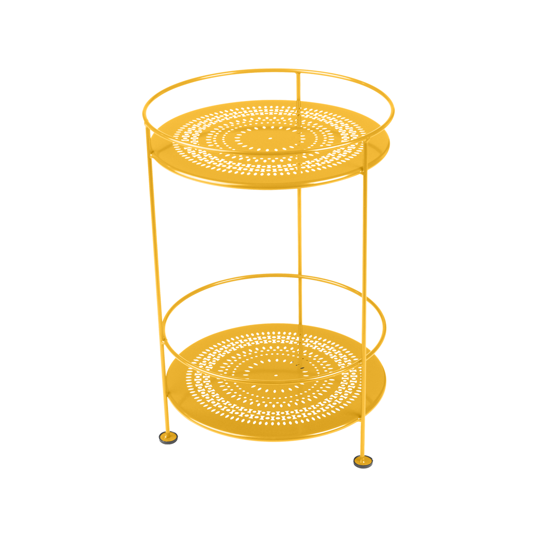 GUINGUETTE SIDE TABLE WITH PERFORATED DOUBLE TOP