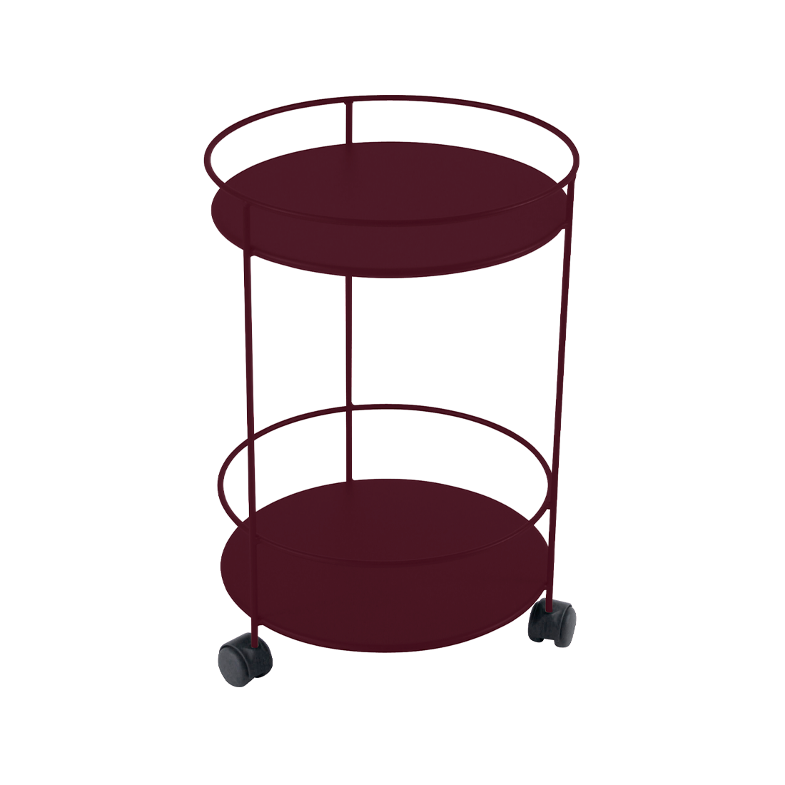 GUINGUETTE - DOUBLE SOLID TOP SIDE TABLE WITH WHEELS 