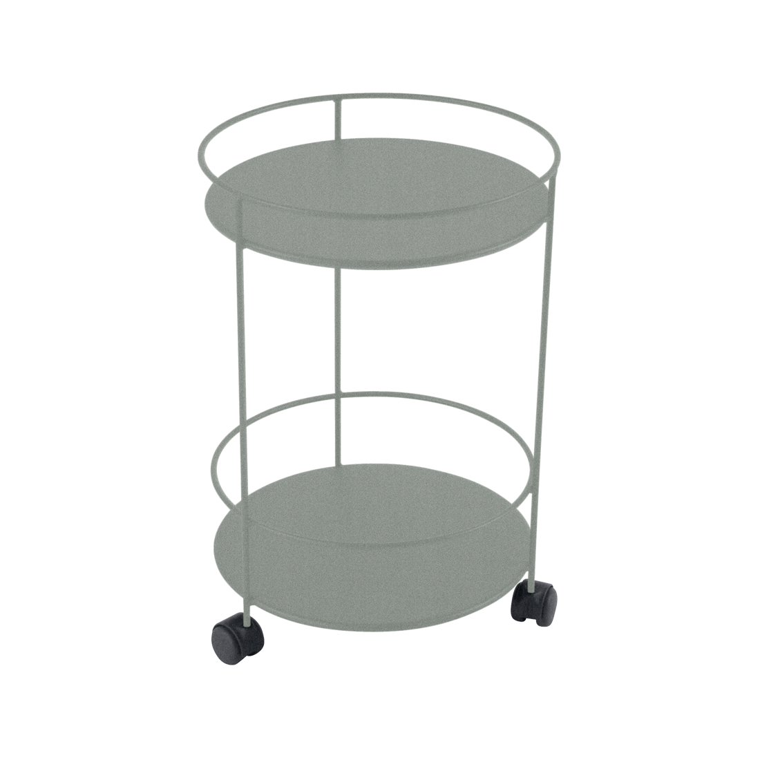 GUINGUETTE - DOUBLE SOLID TOP SIDE TABLE WITH WHEELS