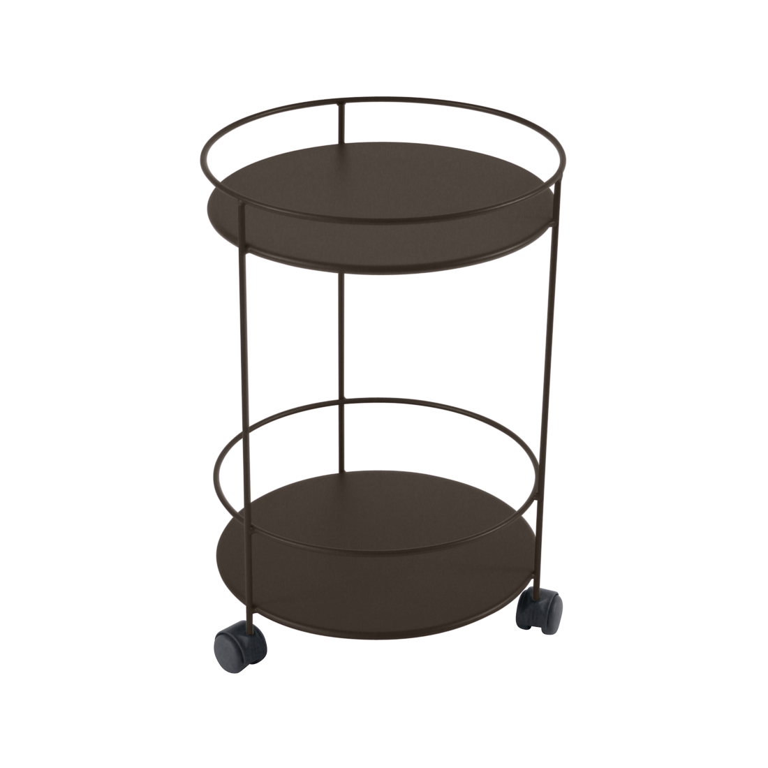 GUINGUETTE - DOUBLE SOLID TOP SIDE TABLE WITH WHEELS