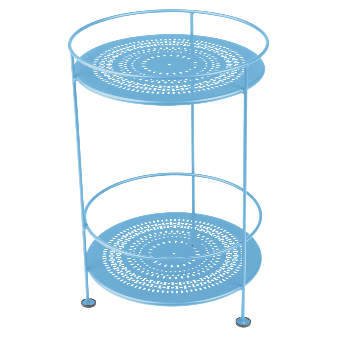 GUINGUETTE SIDE TABLE WITH PERFORATED DOUBLE TOP