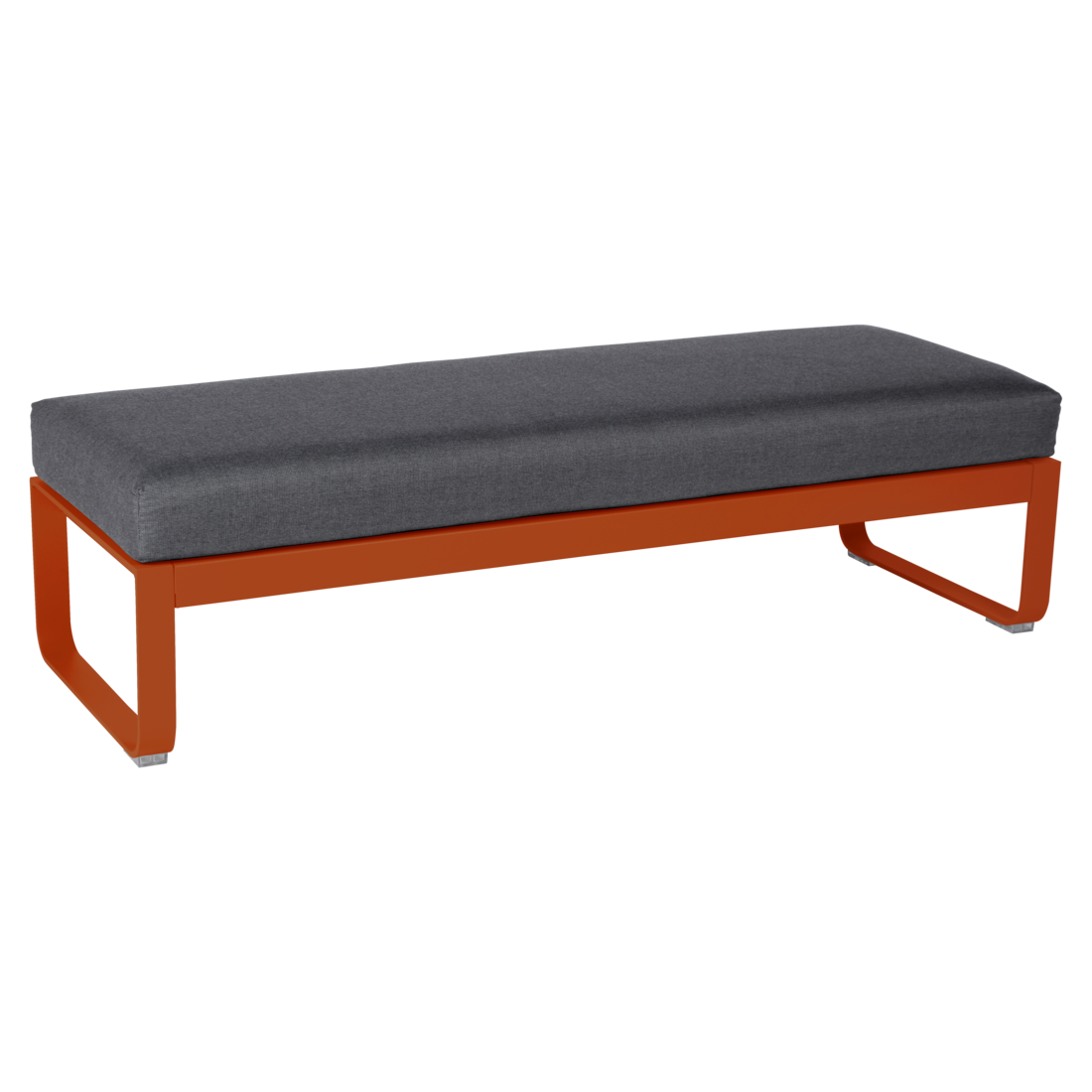 BELLEVIE 2-SEATER OTTOMAN-GRAPHITE GREY CUSHION