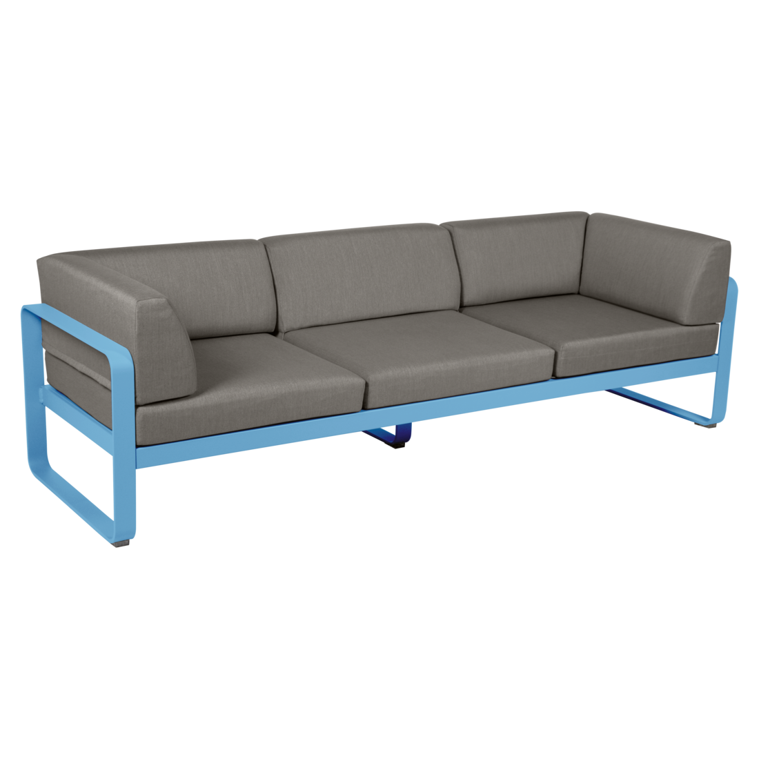 BELLEVIE 3-SEATER CLUB SOFA-GREY TAUPE CUSHION