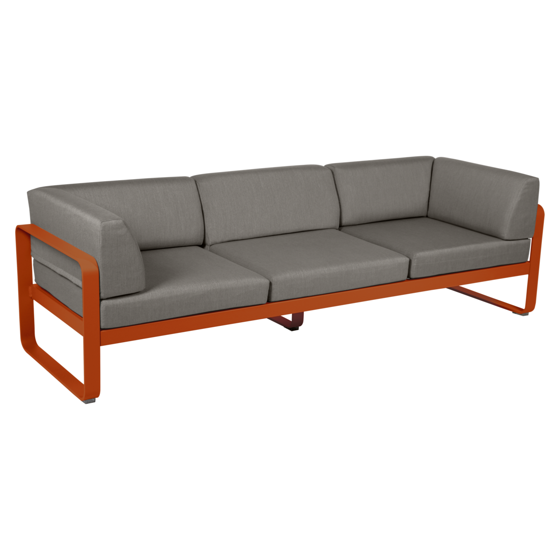 BELLEVIE 3-SEATER CLUB SOFA-GREY TAUPE CUSHION