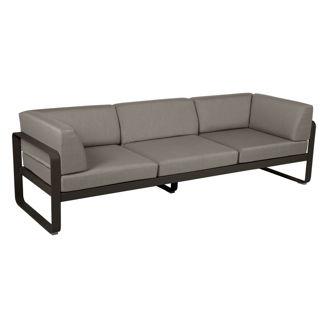 BELLEVIE 3-SEATER CLUB SOFA-GREY TAUPE CUSHION