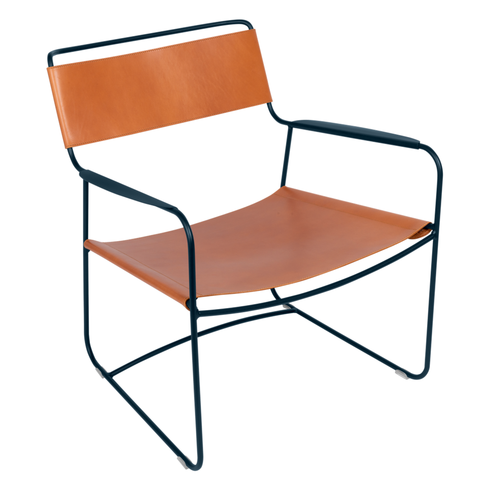 SURPRISING LEATHER LOW ARMCHAIR