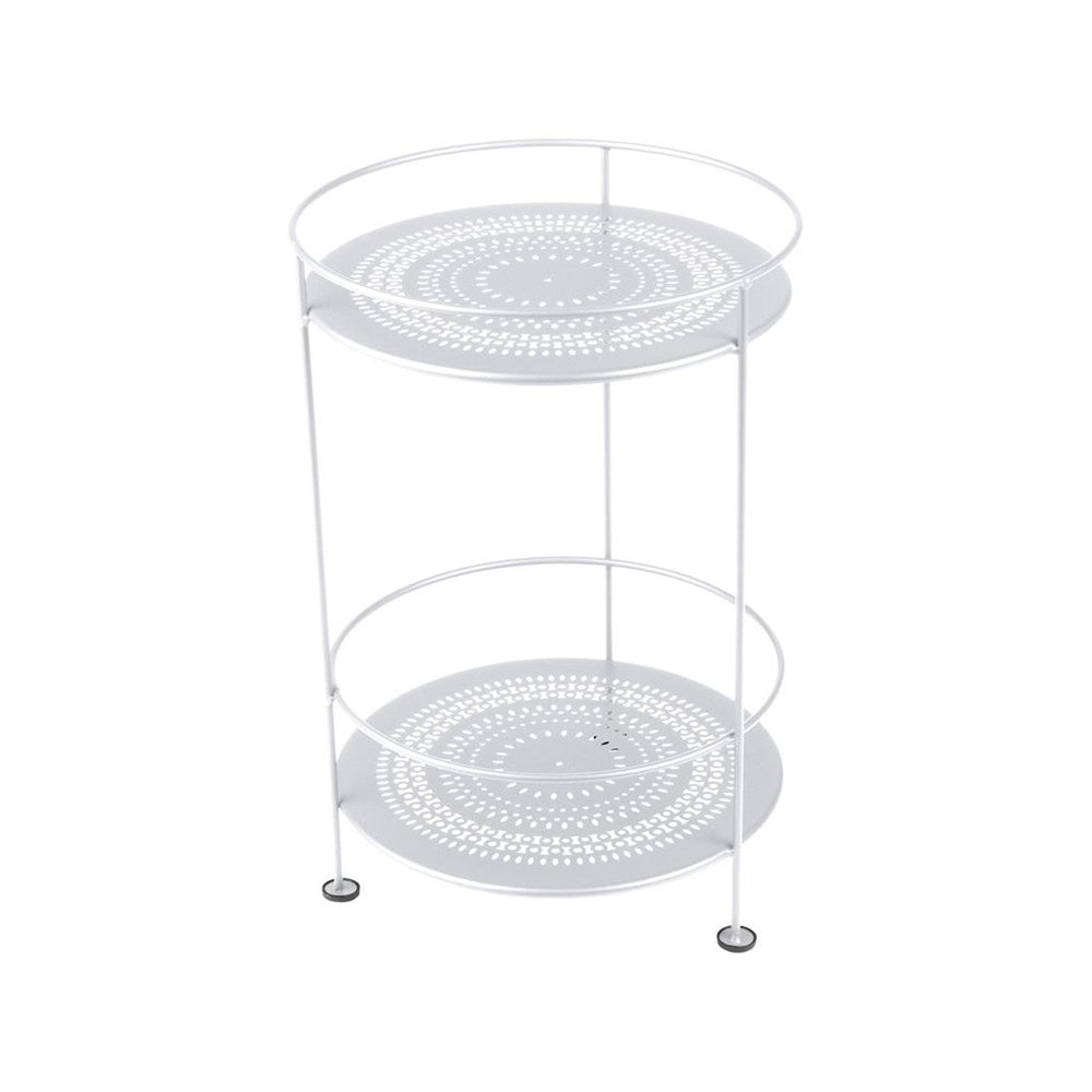 GUINGUETTE SIDE TABLE WITH PERFORATED DOUBLE TOP