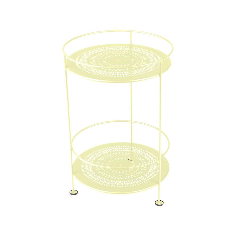 GUINGUETTE SIDE TABLE WITH PERFORATED DOUBLE TOP