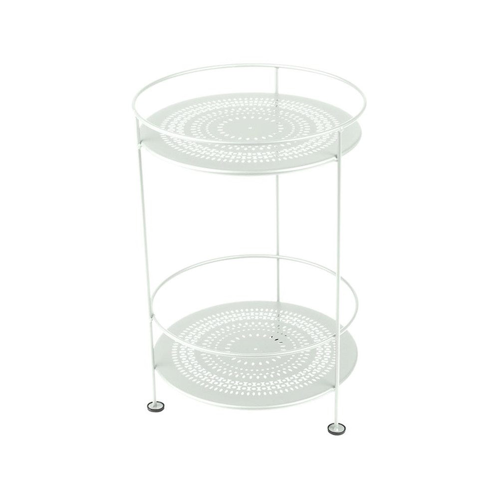 GUINGUETTE SIDE TABLE WITH PERFORATED DOUBLE TOP