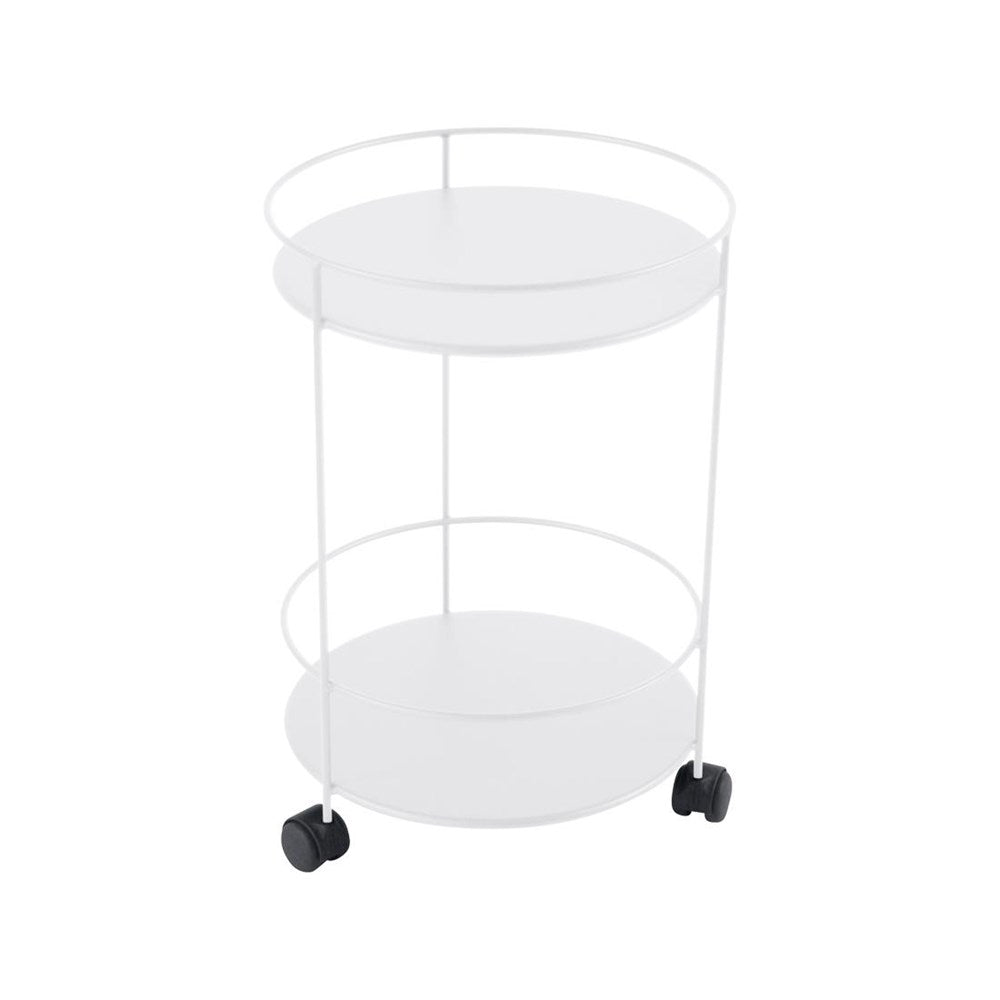 GUINGUETTE - DOUBLE SOLID TOP SIDE TABLE WITH WHEELS 