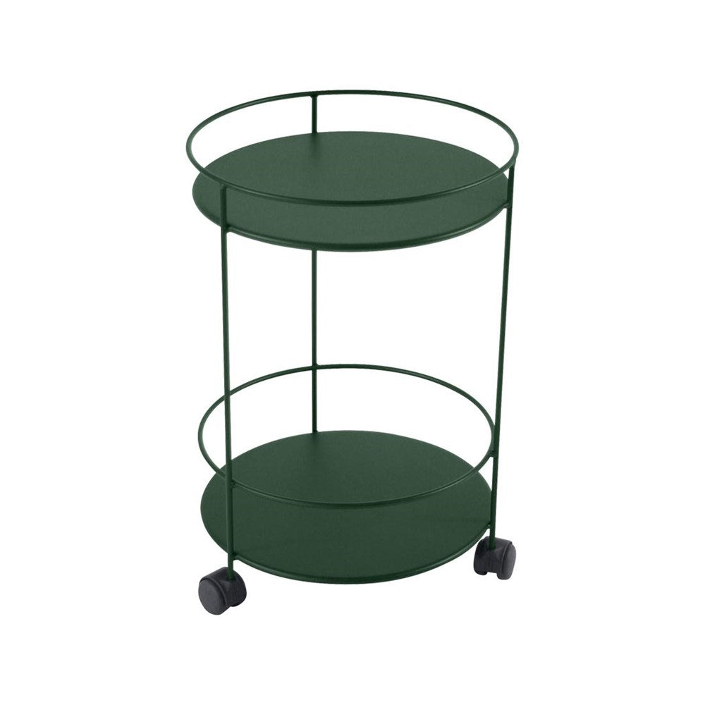 GUINGUETTE - DOUBLE SOLID TOP SIDE TABLE WITH WHEELS