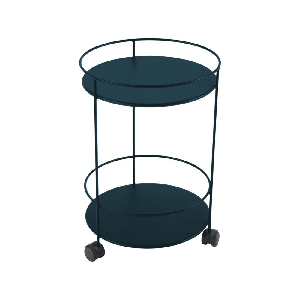 GUINGUETTE - DOUBLE SOLID TOP SIDE TABLE WITH WHEELS