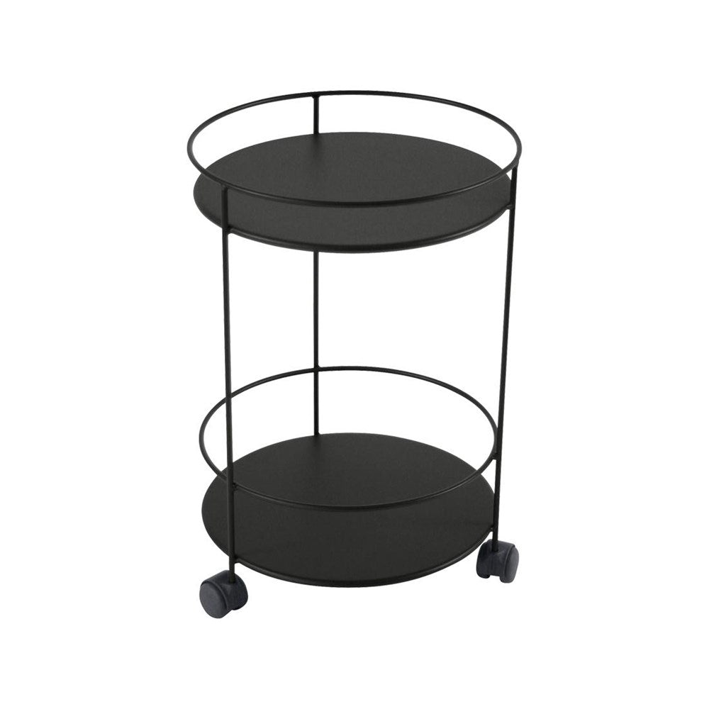 GUINGUETTE - DOUBLE SOLID TOP SIDE TABLE WITH WHEELS