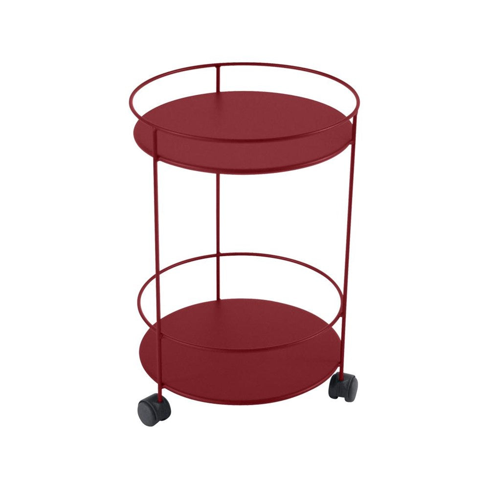 GUINGUETTE - DOUBLE SOLID TOP SIDE TABLE WITH WHEELS