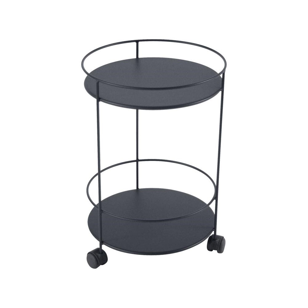 GUINGUETTE - DOUBLE SOLID TOP SIDE TABLE WITH WHEELS