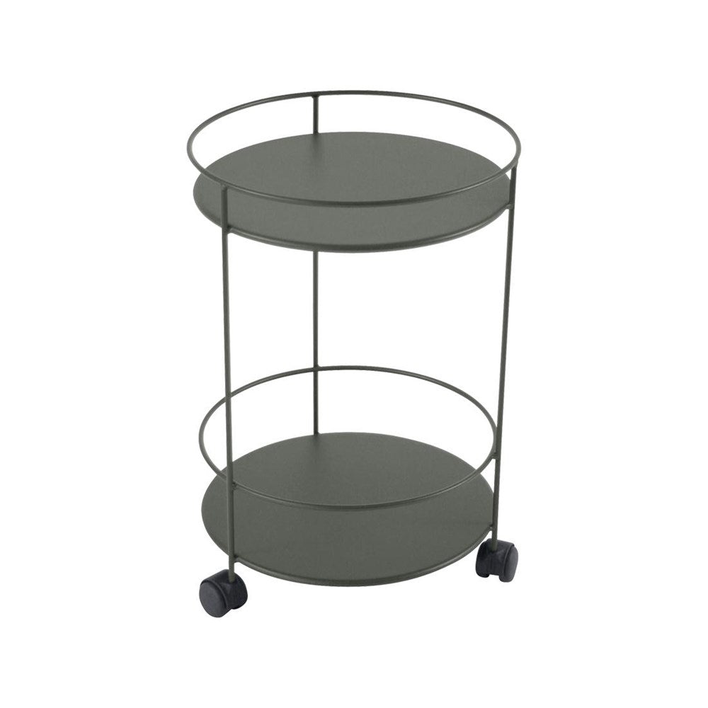 GUINGUETTE - DOUBLE SOLID TOP SIDE TABLE WITH WHEELS