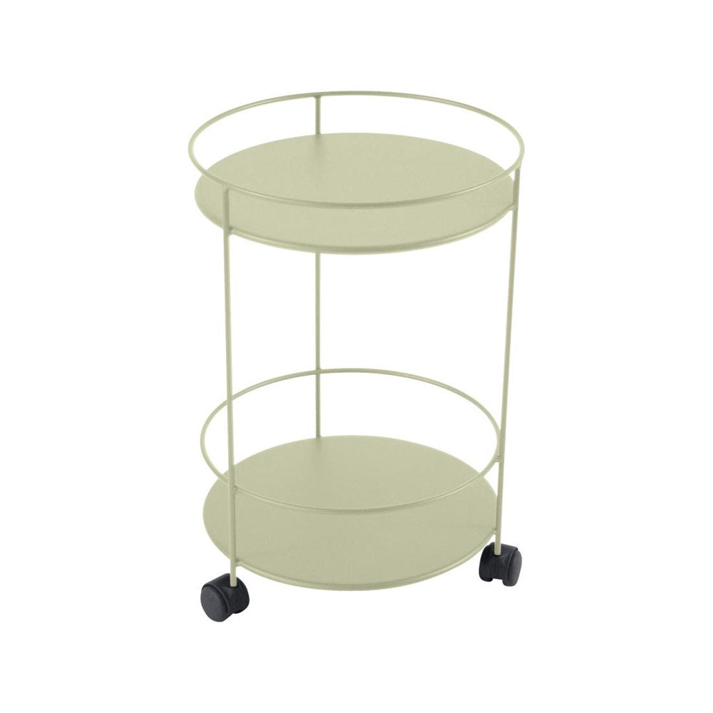 GUINGUETTE - DOUBLE SOLID TOP SIDE TABLE WITH WHEELS