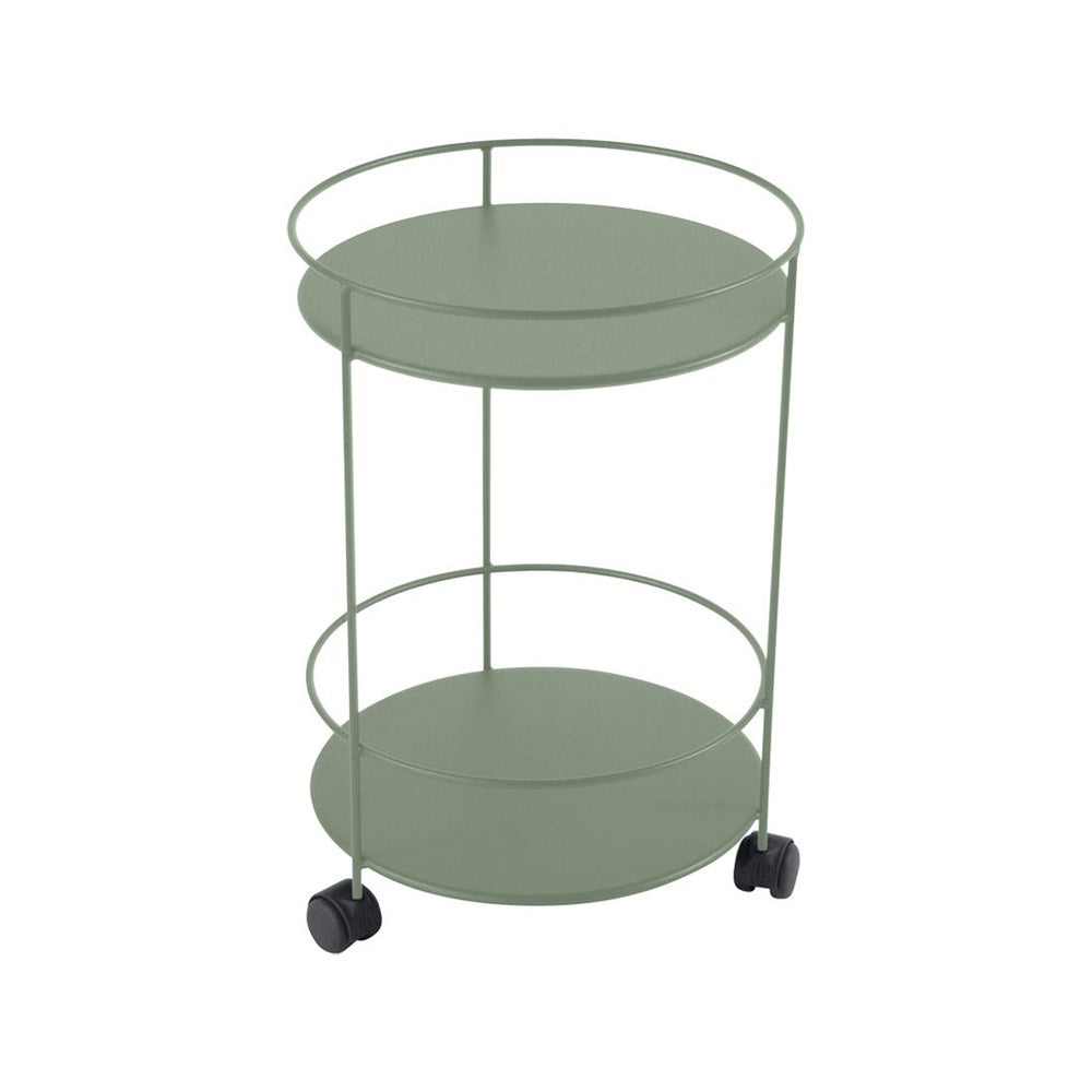 GUINGUETTE - DOUBLE SOLID TOP SIDE TABLE WITH WHEELS