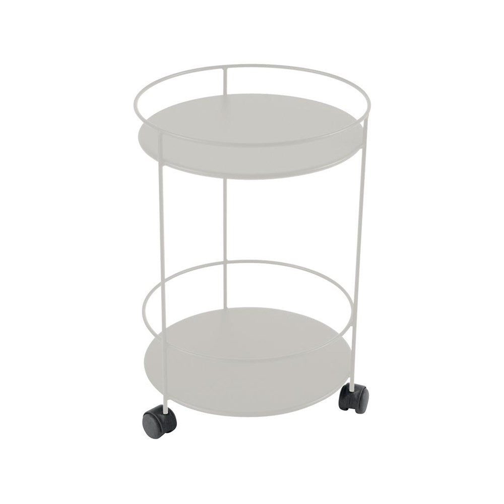 GUINGUETTE - DOUBLE SOLID TOP SIDE TABLE WITH WHEELS