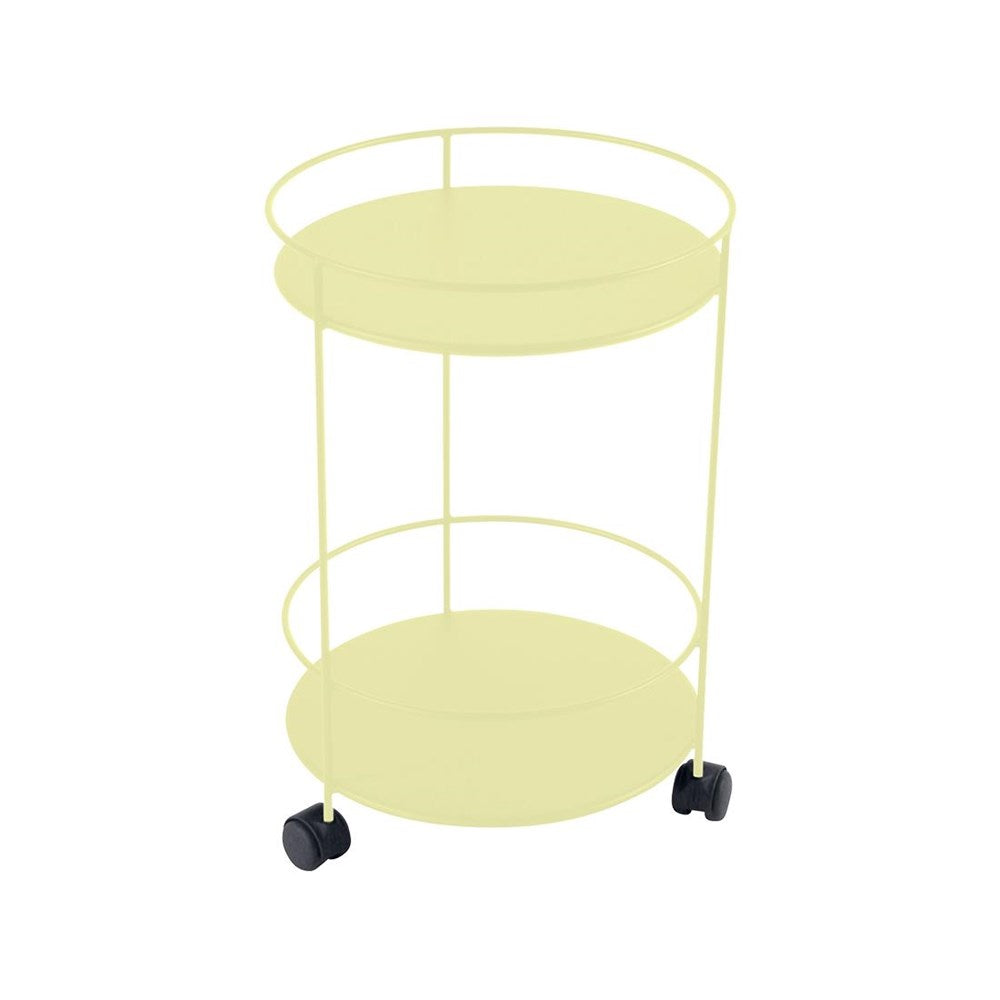 GUINGUETTE - DOUBLE SOLID TOP SIDE TABLE WITH WHEELS