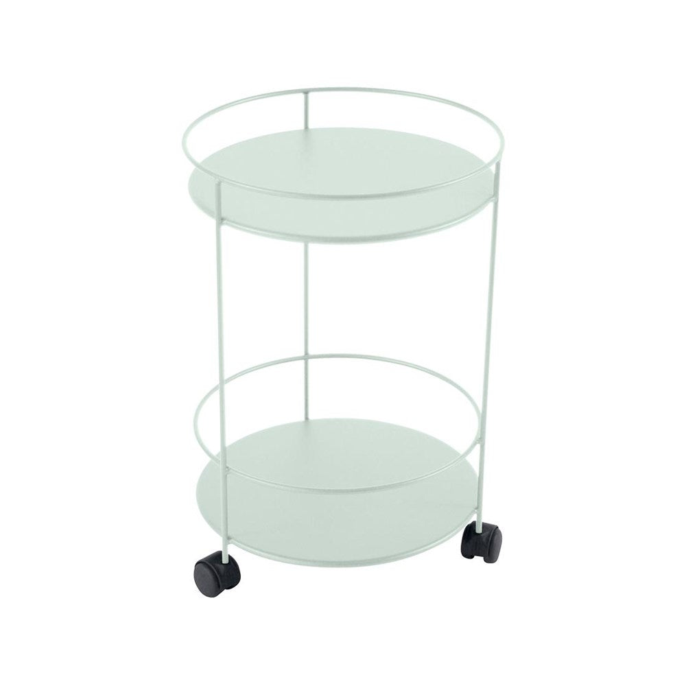 GUINGUETTE - DOUBLE SOLID TOP SIDE TABLE WITH WHEELS