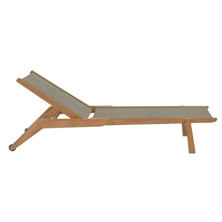 SOUTHAMPTON STACKABLE SUNLOUNGER / TEAK & BATYLINE TAUPE