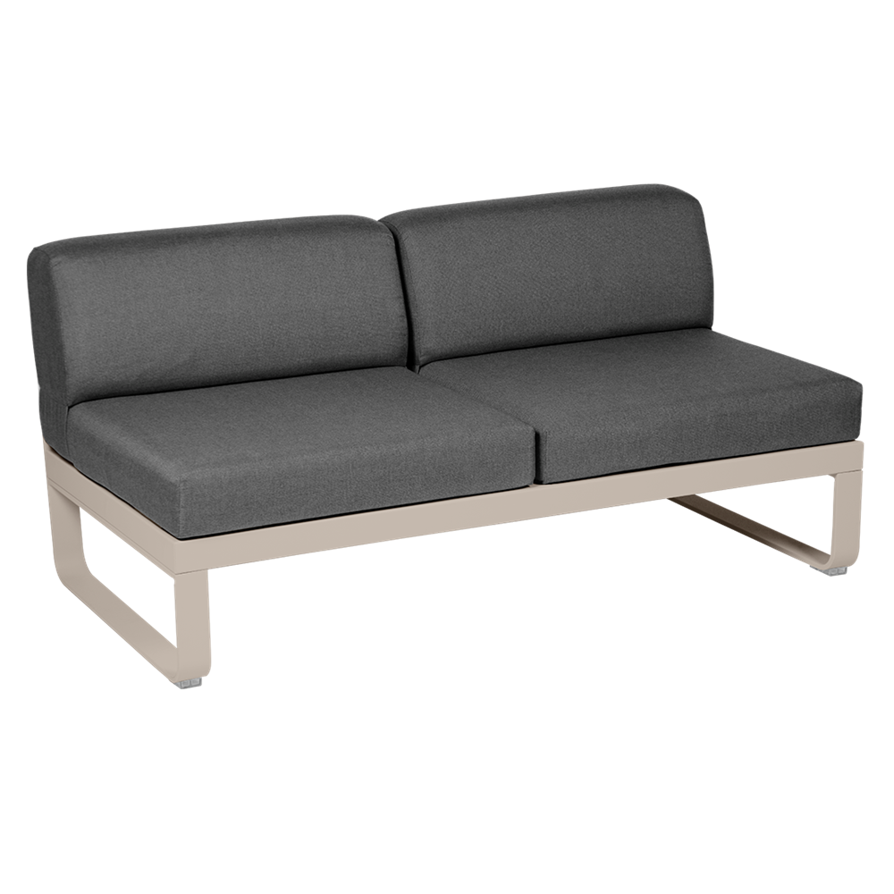 BELLEVIE 2-SEATER CENTRAL MODULE-GRAPHITE GREY CUSHION