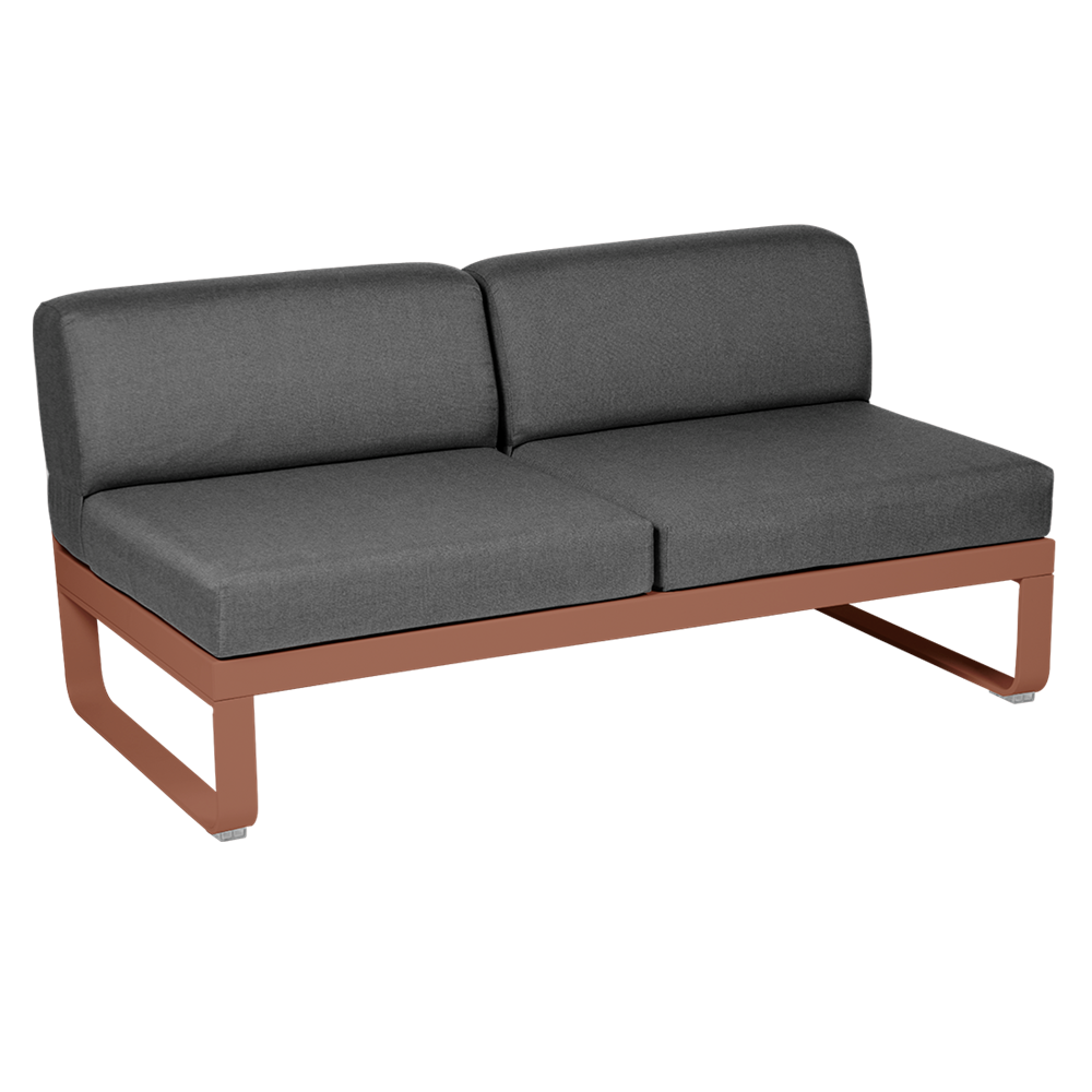 BELLEVIE 2-SEATER CENTRAL MODULE-GRAPHITE GREY CUSHION