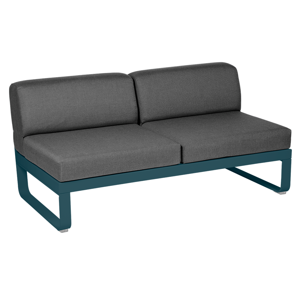 BELLEVIE 2-SEATER CENTRAL MODULE-GRAPHITE GREY CUSHION