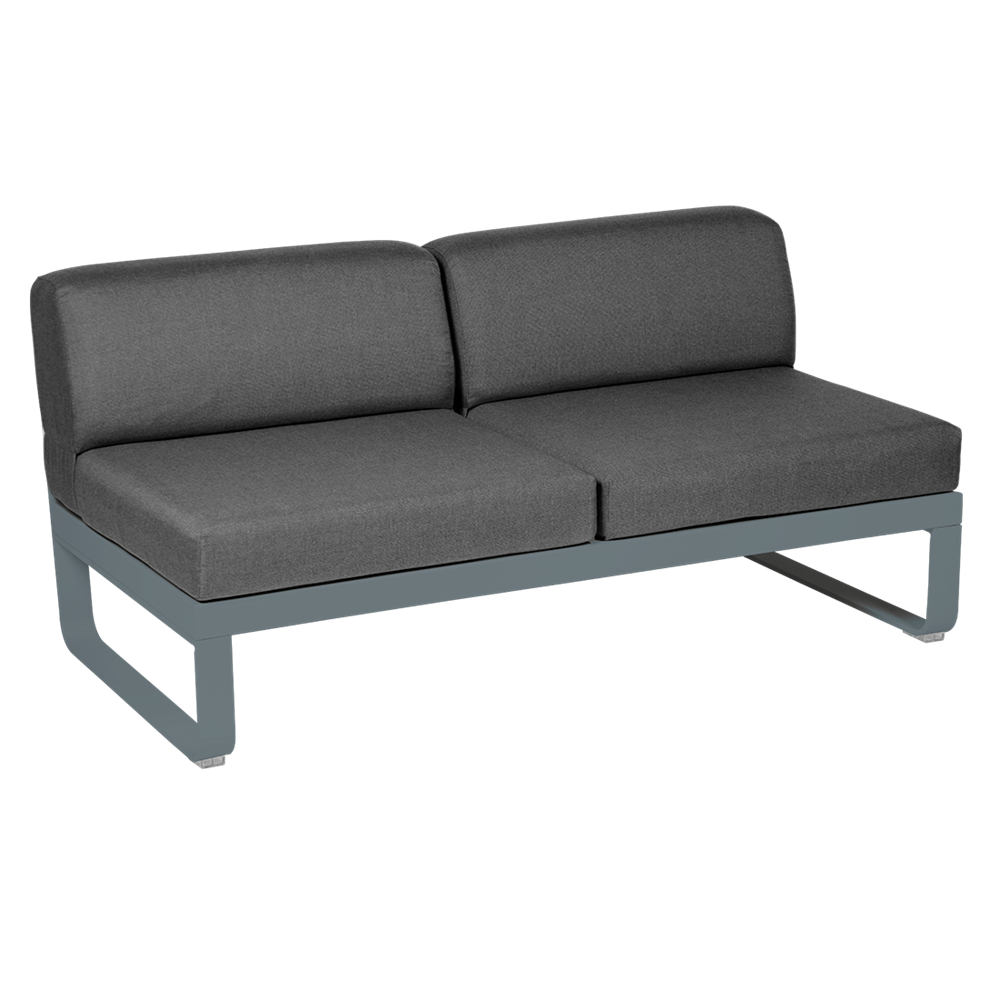 BELLEVIE 2-SEATER CENTRAL MODULE-GRAPHITE GREY CUSHION
