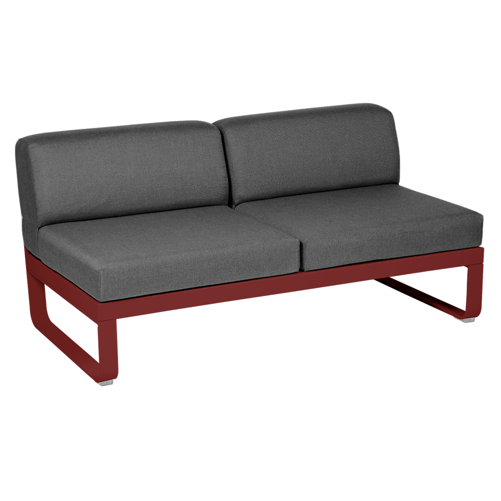 BELLEVIE 2-SEATER CENTRAL MODULE-GRAPHITE GREY CUSHION