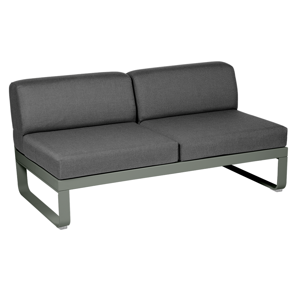 BELLEVIE 2-SEATER CENTRAL MODULE-GRAPHITE GREY CUSHION
