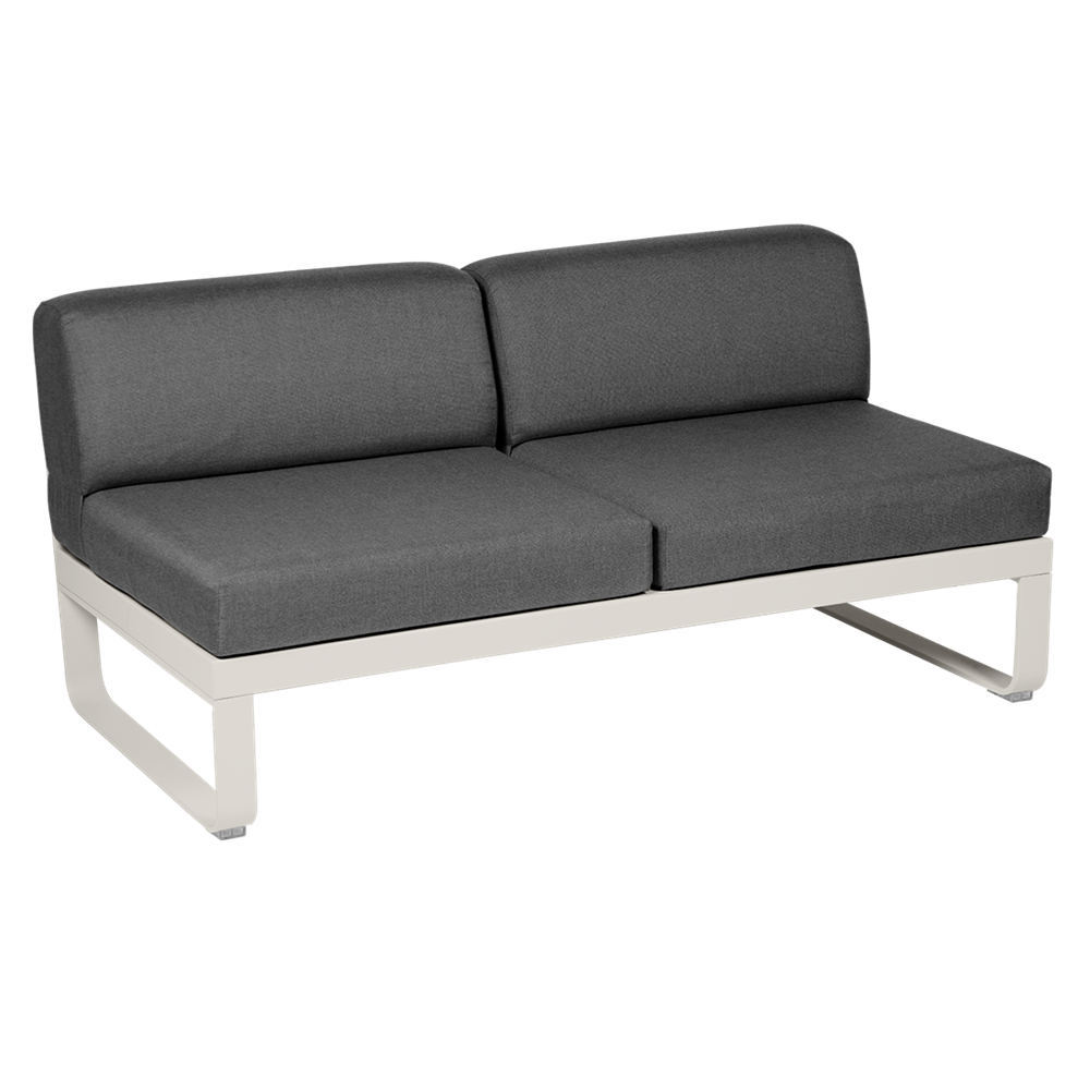BELLEVIE 2-SEATER CENTRAL MODULE-GRAPHITE GREY CUSHION