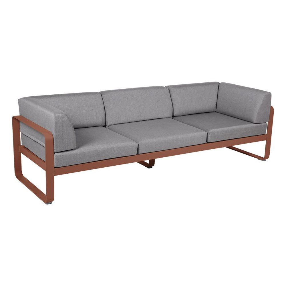BELLEVIE 3-SEATER CLUB SOFA-FLANNEL GREY CUSHION