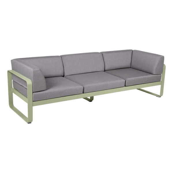 BELLEVIE 3-SEATER CLUB SOFA-FLANNEL GREY CUSHION