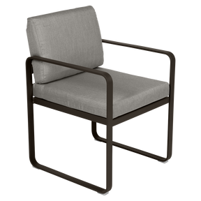 BELLEVIE DINING ARMCHAIR-GREY TAUPE