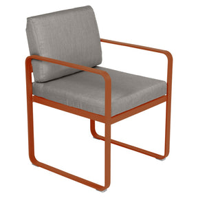 BELLEVIE DINING ARMCHAIR -FLANNEL GREY CUSHION