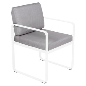 BELLEVIE DINING ARMCHAIR -FLANNEL GREY CUSHION
