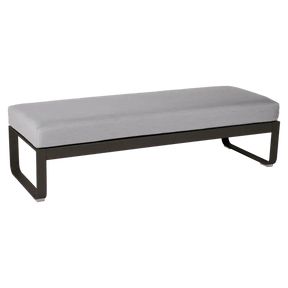 BELLEVIE 2-SEATER OTTOMAN-FLANNEL GREY CUSHION