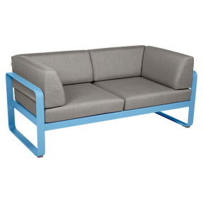 BELLEVIE 2-SEATER CLUB SOFA-TAUPE GREY CUSHION