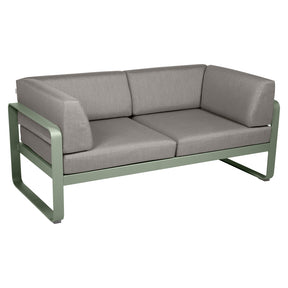 BELLEVIE 2-SEATER CLUB SOFA-TAUPE GREY CUSHION