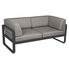 BELLEVIE 2-SEATER CLUB SOFA-TAUPE GREY CUSHION