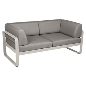 BELLEVIE 2-SEATER CLUB SOFA-TAUPE GREY CUSHION