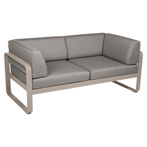 BELLEVIE 2-SEATER CLUB SOFA-TAUPE GREY CUSHION