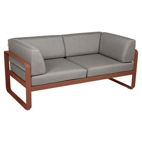 BELLEVIE 2-SEATER CLUB SOFA-TAUPE GREY CUSHION