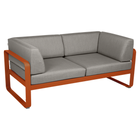 BELLEVIE 2-SEATER CLUB SOFA-TAUPE GREY CUSHION