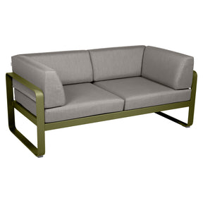 BELLEVIE 2-SEATER CLUB SOFA-TAUPE GREY CUSHION