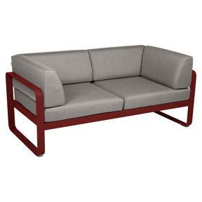 BELLEVIE 2-SEATER CLUB SOFA-TAUPE GREY CUSHION