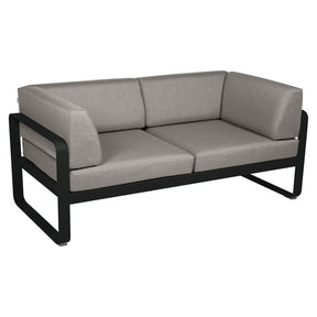 BELLEVIE 2-SEATER CLUB SOFA-TAUPE GREY CUSHION