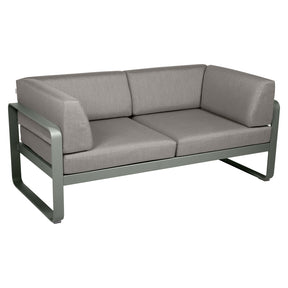 BELLEVIE 2-SEATER CLUB SOFA-TAUPE GREY CUSHION